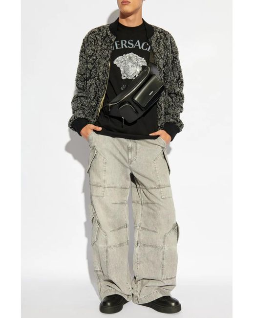 Versace Gray Cargo Jeans for men