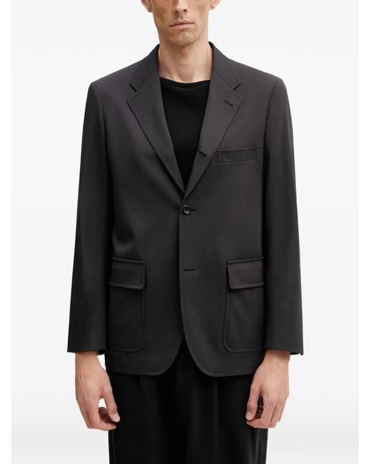 Beams Plus Black Single-Breasted Flap-Pocket Blazer for men