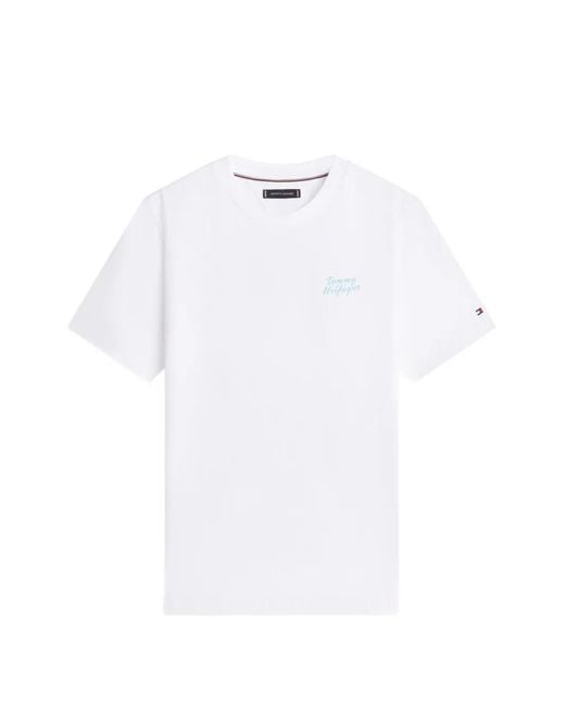 Tommy Hilfiger White Logo-Detail T-Shirt for men