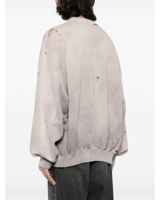 Maison Mihara Yasuhiro Natural Faded-effect Cotton Sweatshirt for men
