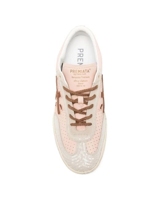 Baskets Davidd À Sequins Premiata en coloris Pink