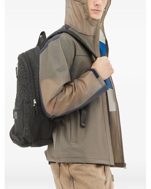 Dime Black Medium Logo-Print Backpack for men