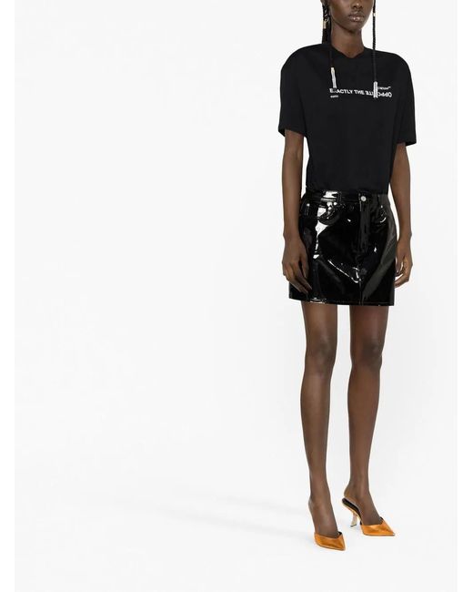 Off-White c/o Virgil Abloh Black Exactly The Opposite-Print T-Shirt