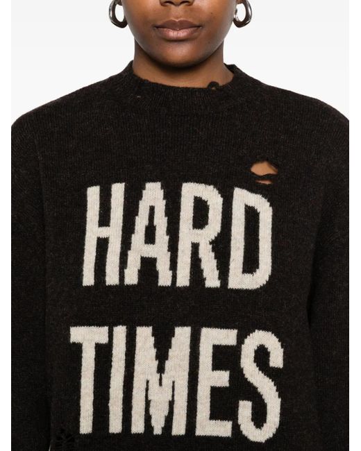 Maglione Con Effetto Vissuto di Moschino in Black