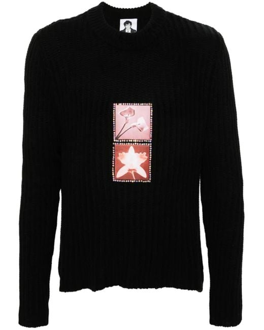 M I S B H V Black X Robert Mapplethorpe Foundation Lily Orchid Jumper for men