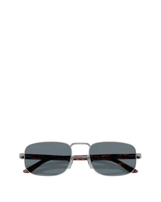 Persol Gray Rectangle-Frame Sunglasses
