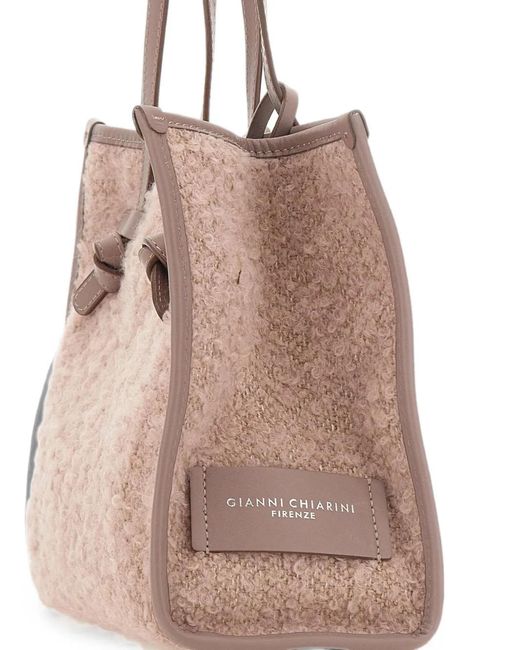 MARCELLA CLUB Pink Marcella Bouclé-Effect Shoulder Bag
