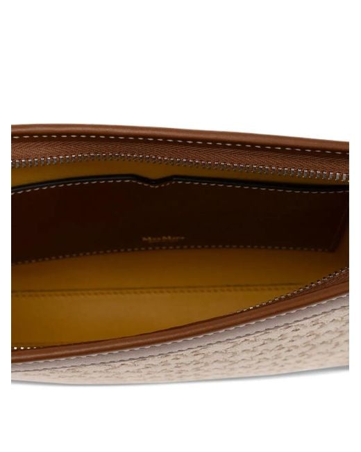 Clutch Metrousses di Max Mara in Natural
