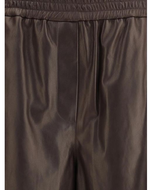 Giorgio Armani Brown Elasticated Wide-Leg Trousers