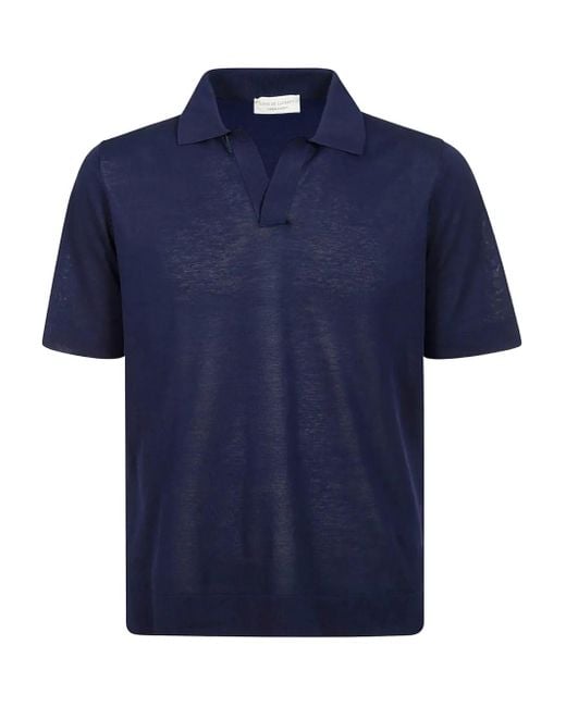 Camiseta de manga corta de algodón FILIPPO DE LAURENTIIS de hombre de color Blue