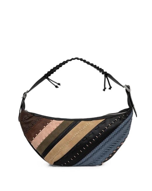 Desigual Metallic Patchwork Strap Tote Bag