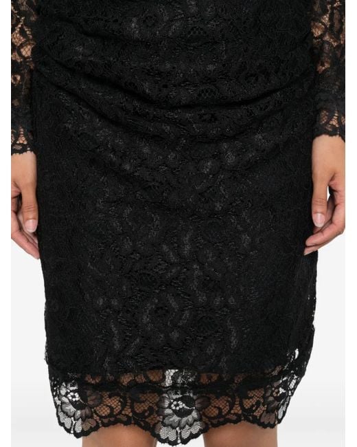 Vestido midi con encaje La Petite Robe Di Chiara Boni de color Black