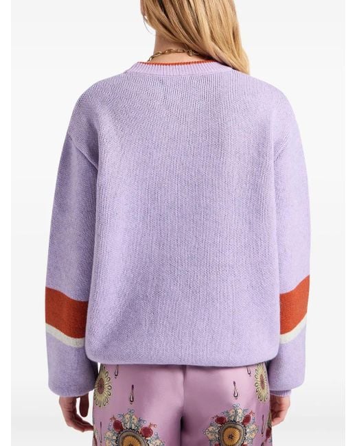 LaDoubleJ White Crew-Neck Sweater