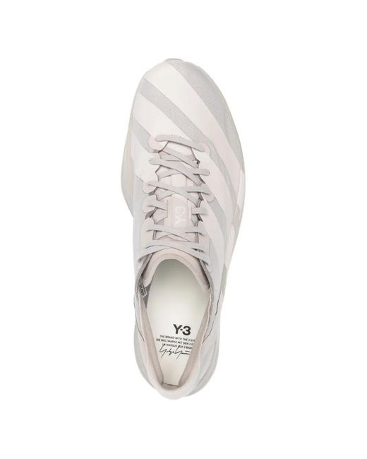 Y-3 White Striped Sneakers