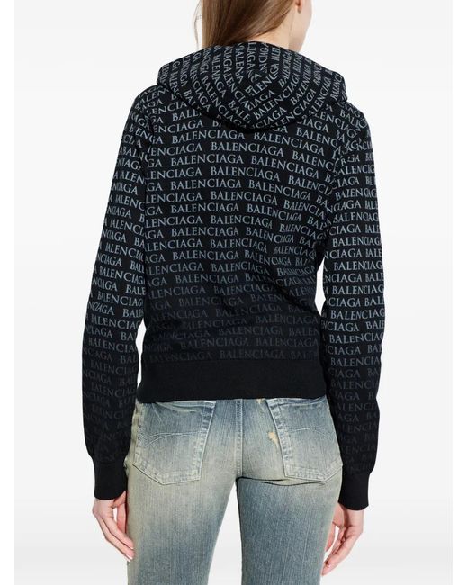 Balenciaga Blue Printed Hoodie