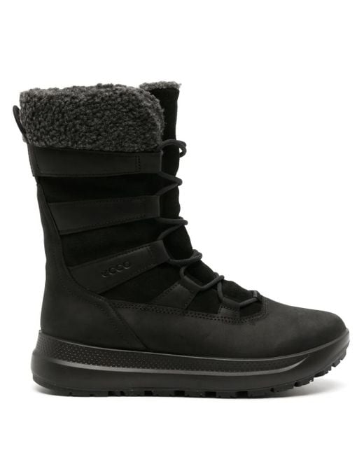 Ecco Black Solice Insulated Leather Boots