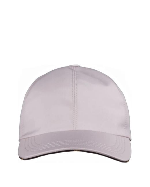 Moorer Purple Curved-Peak Baseball Cap for men