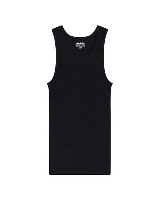 Aimé Leon Dore Black Ribbed-Knit Tank Top for men