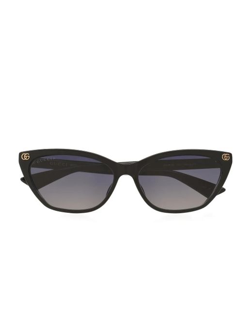 Gucci Gray Logo-Detail Cat-Eye Sunglasses