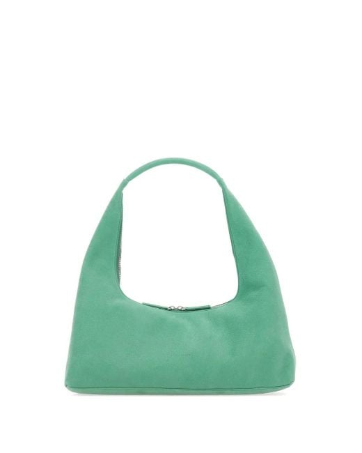 MARGE SHERWOOD Green Suede Shoulder Bag
