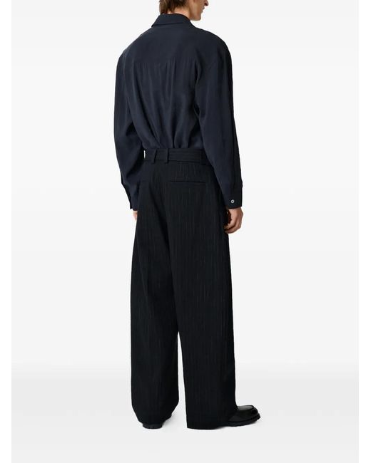 Studio Nicholson Black Pantalon Vital À Rayures for men