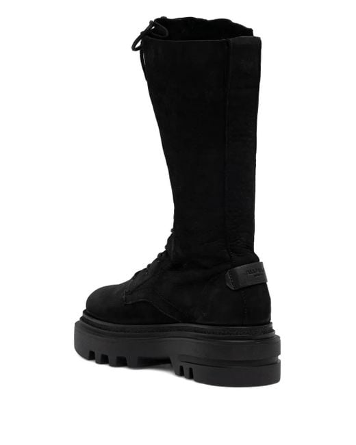 AllSaints Black 55Mm Jay Lace-Up Platform Boots