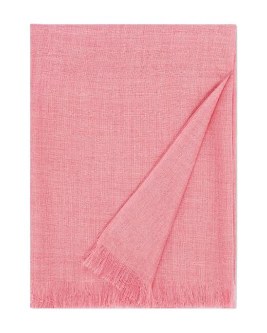 Eric Bompard フリンジ スカーフ Pink