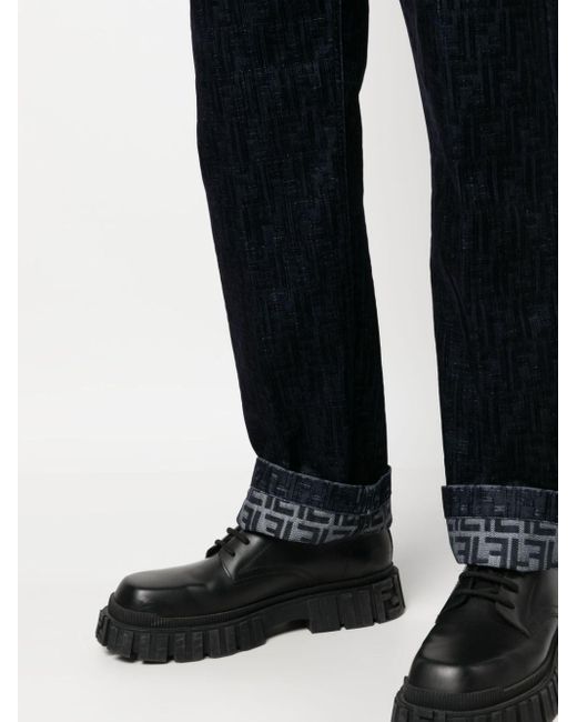 Fendi Jeans mit FF-Muster in Blue für Herren