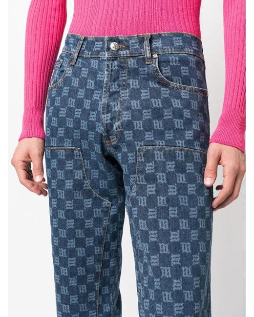Jeans Con Stampa di M I S B H V in Blue da Uomo