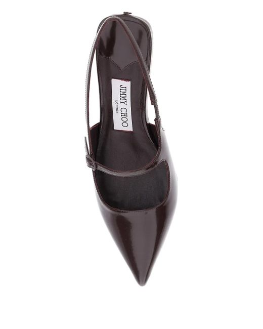 Jimmy Choo Brown 45Mm Didi Slingback Pointed-Toe Pumps