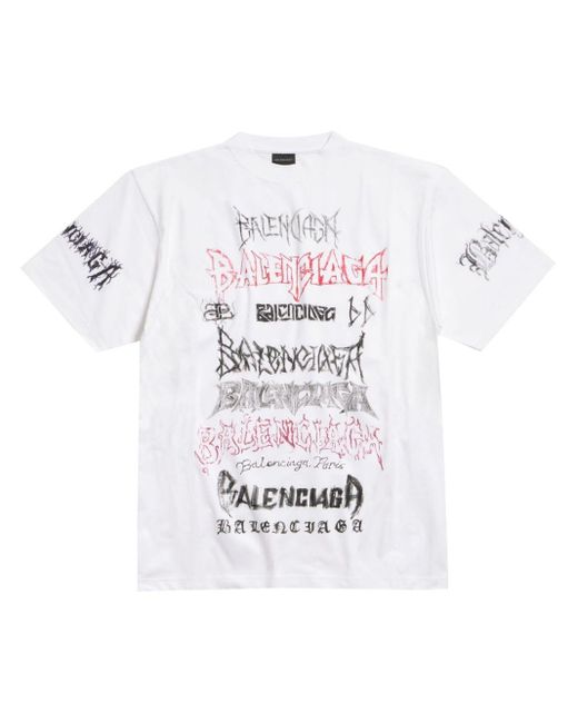Balenciaga White Diy Metal Cotton T-shirt
