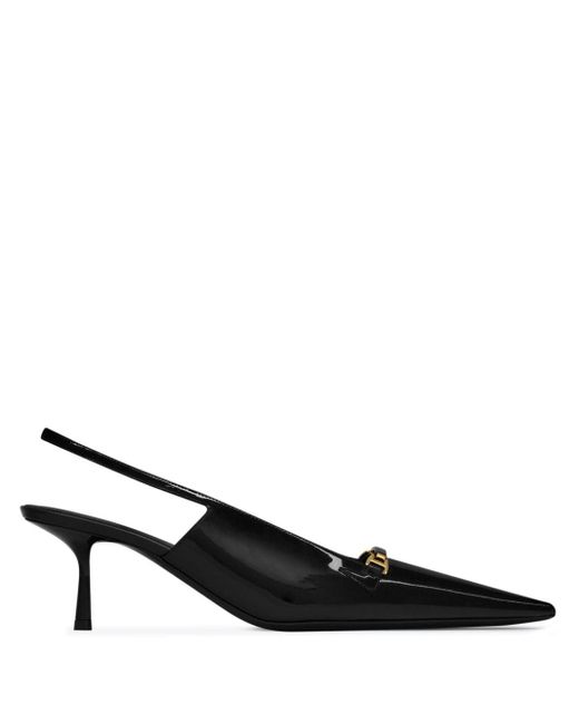 Zapatos Carine con tacón de 55 mm Saint Laurent de color Black
