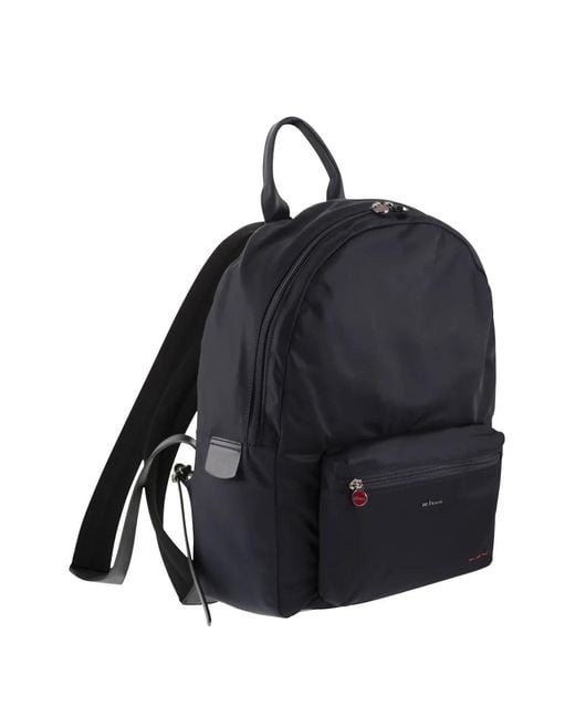 Kiton Blue Logo-Detail Backpack for men