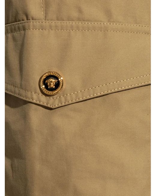 Versace Natural Cotton Cargo Pants for men