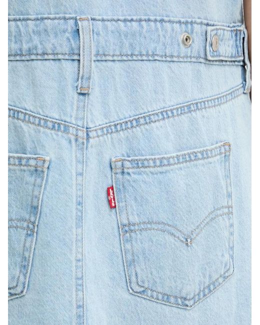 Levi's Blue Western-Yoke Button-Down Mini Dress