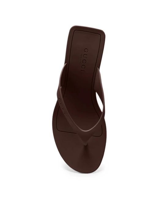 Gucci Brown Vittoria Thong Sandals