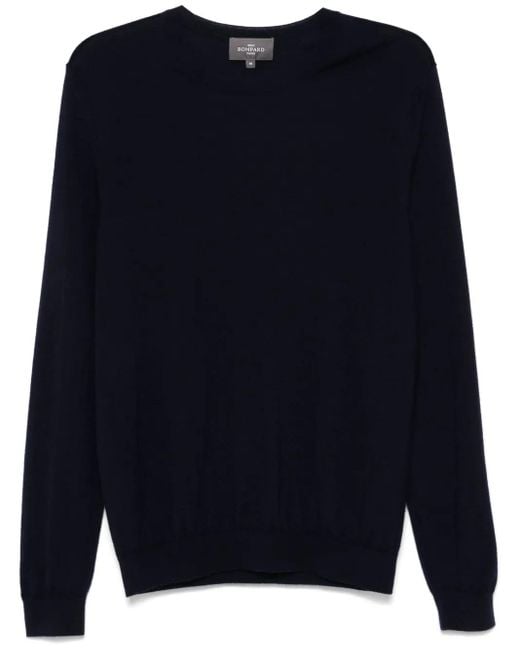 Bompard Blue Extrafine Round Neck Sweater for men