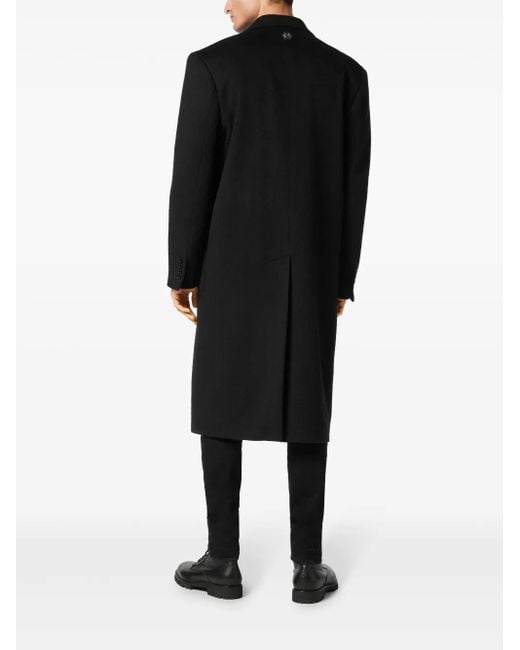 メンズ Philipp Plein フェルトコート Black