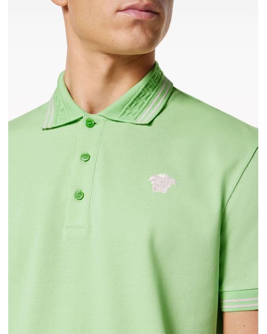 Versace Poloshirt mit Medusa-Motiv in Green für Herren