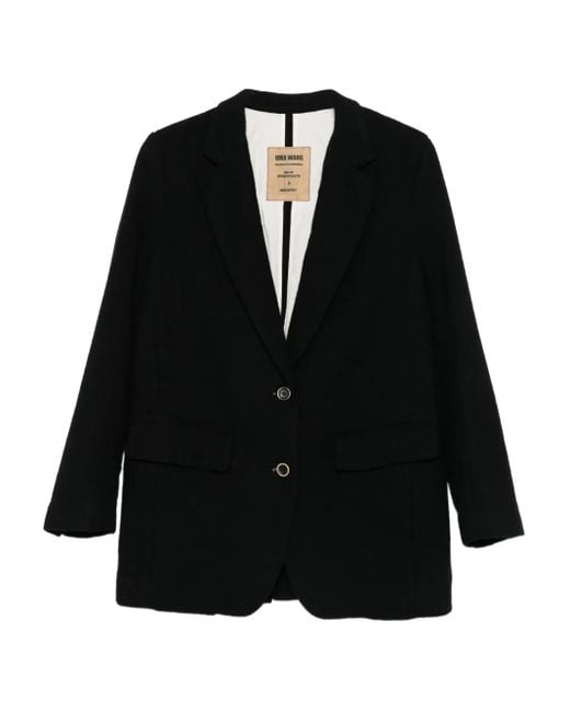 Chaqueta con dos botones Uma Wang de color Black