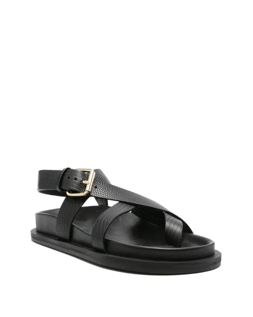 A.Emery Black Elbert Flat Sandals