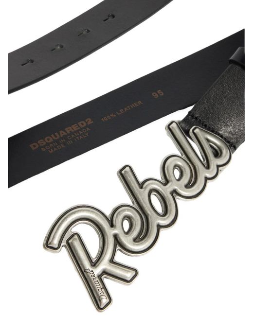 DSquared² White Rebels Buckle Belt for men