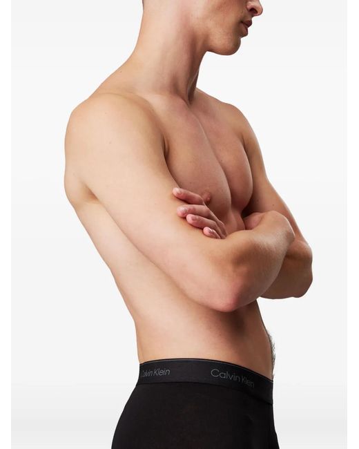 Calvin Klein Blue Logo Waistband Boxers (Pack Of Three) for men