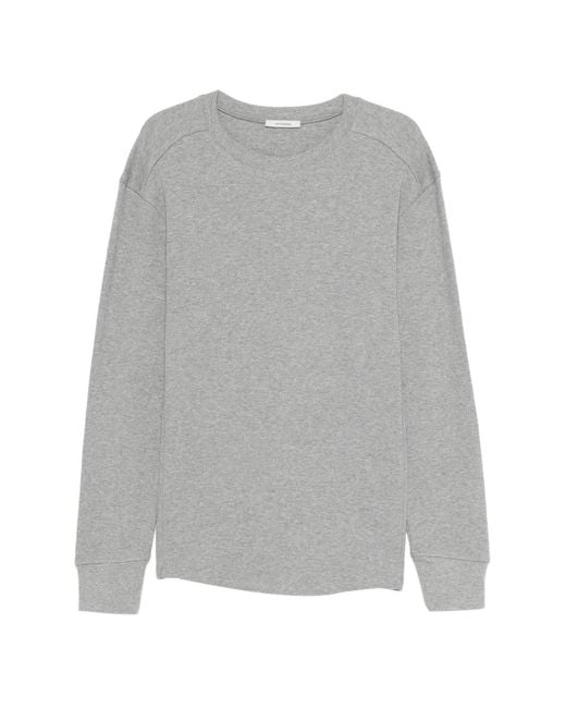 Entire studios Gray Ribbed Crew-Neck Sweatshirt for men
