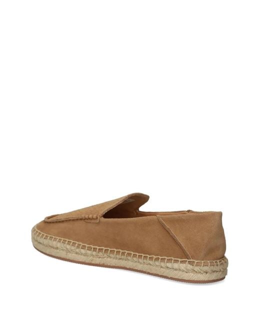 Boss Brown Suede Espadrilles With Jute Midsole for men