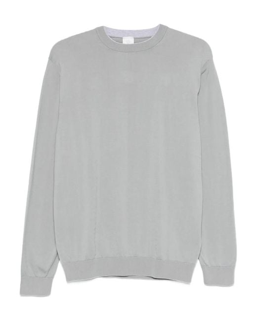 Eleventy Gray Long-Sleeve Sweater for men