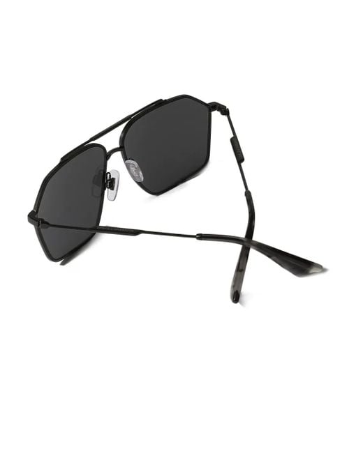 メンズ Dolce & Gabbana Stefano パイロット サングラス Black