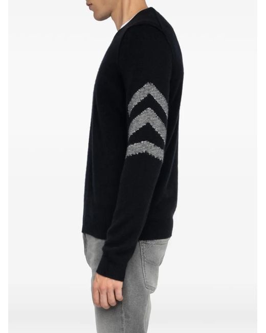 Zadig & Voltaire Black Kennedy Long-Sleeved Sweater for men