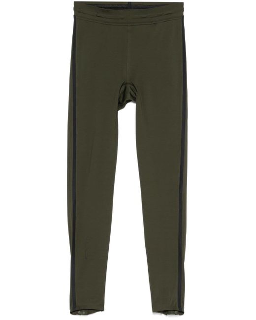 Y-3 Green Logo-Print Leggings for men