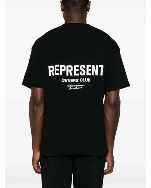 T-Shirt Owners Club di Represent in Black da Uomo